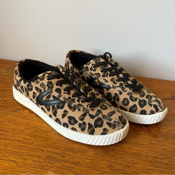 Tretorn Women’s Size 7 NYLite Plus Leopard Print Sneakers Canvas Shoes Animal - Picture 5 of 16